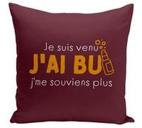 Fabulous Coussin rouge Je suis venu, J'ai bu [40x40 cm] Rouge G