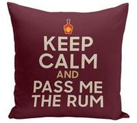Fabulous Coussin rouge Keep Calm and Pass me the Rum [40x40 cm] Rouge G