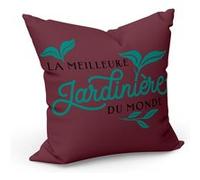 Fabulous Coussin Rouge La Meilleure Jardiniere du Monde [40x40 cm] Rouge G