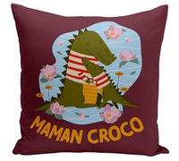 Fabulous Coussin rouge Odile la Maman Crocodile [40x40 cm] Rouge G