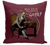 Fabulous Coussin rouge Where did all my money Goya ? [40x40 cm] Rouge G