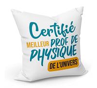 Fabulous Coussin Taie 40 x 40 cm Certifié Meilleur Prof de Physique de l'univers Professeur College Lycee