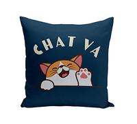 Fabulous Coussin Taie 40 x 40 cm Chat va Chaton Humour Jeu de Mot Dessin
