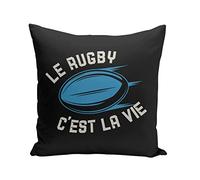 Fabulous Coussin Taie 40 x 40 cm Le Rugby C'est la Vie Sport XV Ballon Stade France