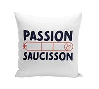 Fabulous Coussin Taie 40 x 40 cm Passion Saucisson Charcuterie France Apéro