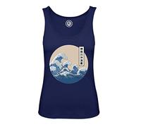 Fabulous Débardeur Femme Coton Bleu Hokusai Grandes Vagues Japon Asie Culture Mer