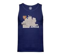 Fabulous Débardeur Homme 100% Coton Bleu Ariège 09 Departement Foix Carte Ancienne Occitanie