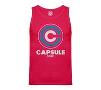 Fabulous Débardeur Homme 100% Coton Rouge Capsule Corp. Geek Jeux Video Serie Film