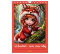 Fabulous Dolls - Tierisch Kuschellig (Wandkalender 2027 DIN A4 hoch), CALVENDO Monatskalender: Wenn Mädchen und ihre Lieblingstiere eins werden