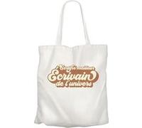 Fabulous Grand sac pour shopping Certifié meilleur Ecrivain de l'univers Blanc G