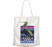 Fabulous Grand sac pour shopping Freakin Love Pelicans Blanc G