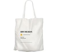 Fabulous Grand sac pour shopping Hope This Helps Blanc G