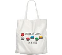 Fabulous Grand sac pour shopping I got arcade gaming in my blood Blanc G