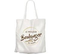 Fabulous Grand sac pour shopping Le Meilleur Boulanger du Monde Blanc G