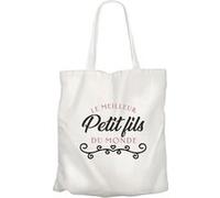 Fabulous Grand sac pour shopping Le Meilleur Petit Fils du Monde Blanc G
