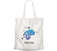 Fabulous Grand sac pour shopping Verseau Signe Astrologie Céleste Blanc G