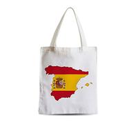 Fabulous Grand Sac Shopping Plage Etudiant Blason Carte Drapeau Espagne Football Equipe National