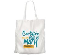 Fabulous Grand Sac Shopping Plage Etudiant Certifiée meilleure prof de Math de l'univers Professeur College Lycee Mathematiques