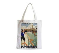 Fabulous Grand Sac Shopping Plage Etudiant Dunkerque Nord Affiche Poster Vintage Tourisme Art Deco 30's