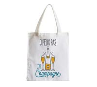 Fabulous Grand Sac Shopping Plage Etudiant J'Peux Pas J'ai Champagne Vin Alcool Apéro Fete