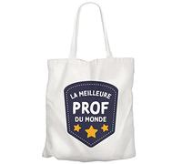 Fabulous Grand Sac Shopping Plage Etudiant La Meilleure Prof du Monde Collège Lycée Professeur Ecole Education