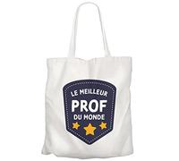 Fabulous Grand Sac Shopping Plage Etudiant Le Meilleur Prof du Monde Collège Lycée Professeur Ecole Education