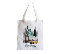 Fabulous Grand Sac Shopping Plage Etudiant New York Collage Amérique Voyage Carte Postale