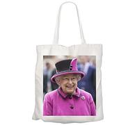 Fabulous Grand Sac Shopping Plage Etudiant Queen Elisabeth II Chapeau Rose Mode Reine d'Angleterre Fashion Style