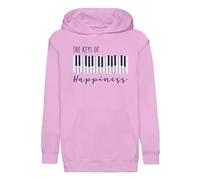 Fabulous Hoodie Sweat à Capuche Enfant Rose The Keys of Happiness Musique Musicien Instrument Piano - Premium
