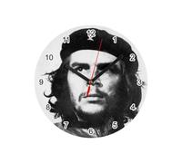 Fabulous Horloge Murale en Verre - Che Guevara Communiste Cuba Activiste - Diamètre 20 cm - Blanc