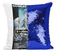 Fabulous Housse de Coussin à Sequin - Paillettes Bleu 10 to Midnight Vieille Affiche [40 x 40 cm] Bleu G