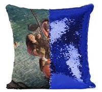 Fabulous Housse de Coussin à Sequin - Paillettes Bleu Apex Legends Gibraltar Rescue [40 x 40 cm] Bleu G