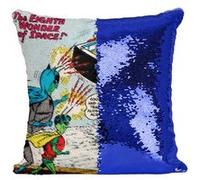 Fabulous Housse de Coussin à Sequin - Paillettes Bleu Batman Marvel Couverture BD [40 x 40 cm] Bleu G