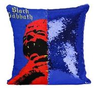 Fabulous Housse de Coussin à Sequin - Paillettes Bleu Black Sabbath Born Again [40 x 40 cm] Bleu G