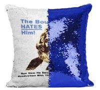 Fabulous Housse de Coussin à Sequin - Paillettes Bleu Bourgeoise Karl Marx Meme [40 x 40 cm] Bleu G