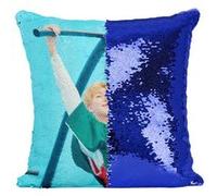 Fabulous Housse de Coussin à Sequin - Paillettes Bleu BTS Love Yourself: Answer RM Rap Man [40 x 40 cm] Bleu G