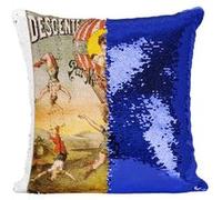 Fabulous Housse de Coussin à Sequin - Paillettes Bleu Descente d'Absalon par Miss Stena Poster Spectacle [40 x 40 cm] Bleu G