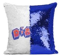 Fabulous Housse de Coussin à Sequin - Paillettes Bleu Dig Dug 1982 [40 x 40 cm] Bleu G