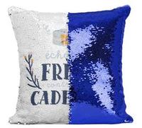 Fabulous Housse de Coussin à Sequin - Paillettes Bleu Échange Frère contre cadeaux [40 x 40 cm] Bleu G