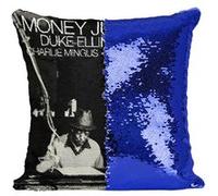 Fabulous Housse de Coussin à Sequin - Paillettes Bleu Ellington Mingus Money Jungle [40 x 40 cm] Bleu G