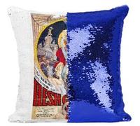 Fabulous Housse de Coussin à Sequin - Paillettes Bleu Flesh Gordon Vieille Affiche [40 x 40 cm] Bleu G