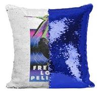 Fabulous Housse de Coussin à Sequin - Paillettes Bleu Freakin Love Pelicans [40 x 40 cm] Bleu G