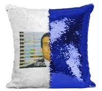 Fabulous Housse de Coussin à Sequin - Paillettes Bleu I am Dead Inside The Office [40 x 40 cm] Bleu G