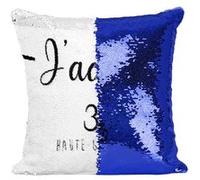 Fabulous Housse de Coussin à Sequin - Paillettes Bleu J'Adore 31 Haute Garonne Departement Toulouse [40 x 40 cm] Bleu G