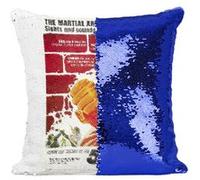 Fabulous Housse de Coussin à Sequin - Paillettes Bleu Learn the Secret of 5 Fingers of Death Poster Cinéma [40 x 40 cm] Bleu G
