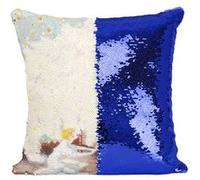 Fabulous Housse de Coussin à Sequin - Paillettes Bleu Les Souliers Rouges Les Contes d'Andersen [40 x 40 cm] Bleu G