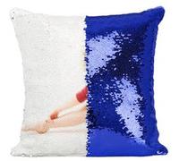 Fabulous Housse de Coussin à Sequin - Paillettes Bleu Marilyn Monroe Robe Rouge [40 x 40 cm] Bleu G