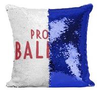 Fabulous Housse de Coussin à Sequin - Paillettes Bleu Pro du Ballon [40 x 40 cm] Bleu G