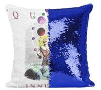 Fabulous Housse de Coussin à Sequin - Paillettes Bleu Queen Freddie Mercury Innuendo [40 x 40 cm] Bleu G