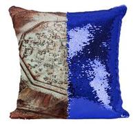 Fabulous Housse de Coussin à Sequin - Paillettes Bleu Rome Durant l'Empire Romain Alan Sorrell [40 x 40 cm] Bleu G